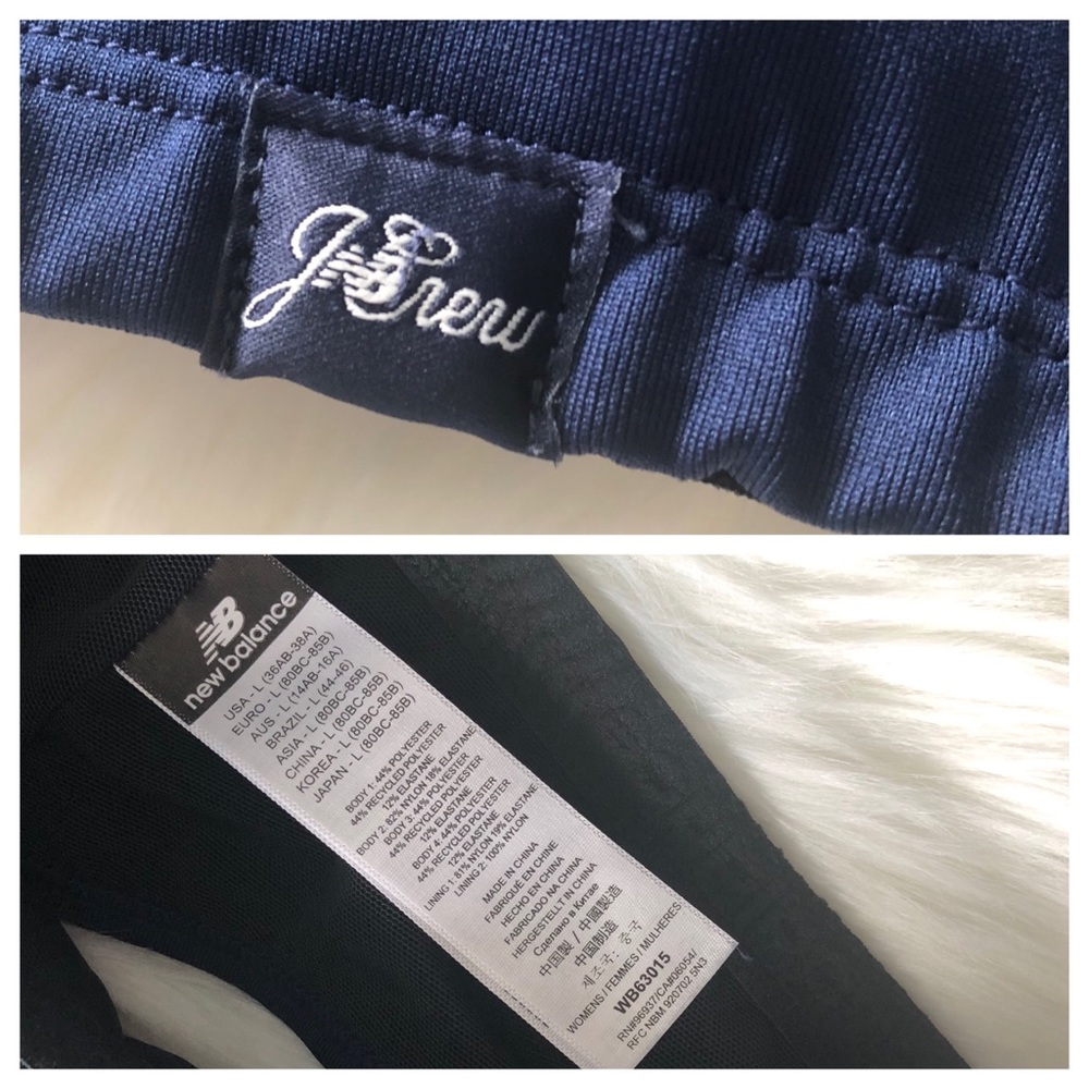 💙 SET New Balance / J.Crew Leggings & Bra Navy M - Picture 5 of 8